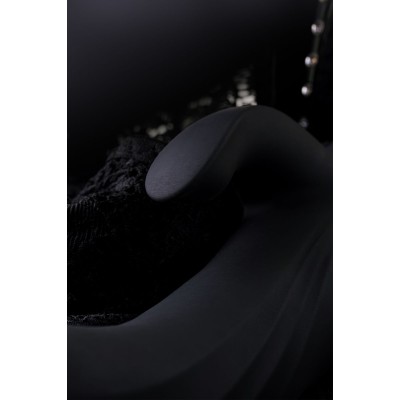 Чёрный вибратор WANAME Thunder с клиторальным отростком - 24,2 см.