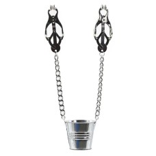 Зажимы на соски "Японский клевер" с ведерком на цепочке