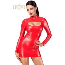 Платье с длинным рукавом и вырезом на груди