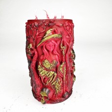 Свеча "Ведьма" красный