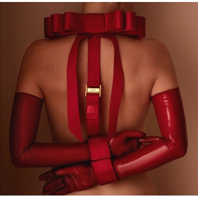 Hogtie Bondage комплект с бантом и кляпом